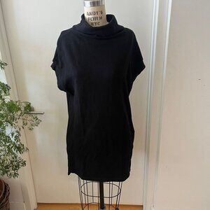 JAMES PERSE Funnel‎ Neck Black Cotton Dress Size 1 (Small)